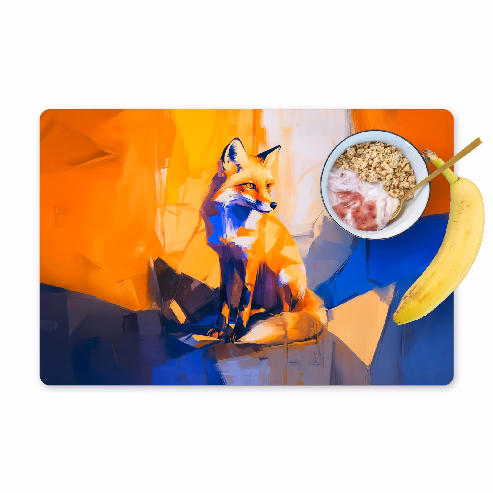 Vinilo para manteles individuales - Zorro - Naranja - Formas - Abstracto — 1