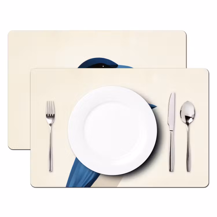 Vinilo para manteles individuales - Ilustración - Azul - Pájaro — 2