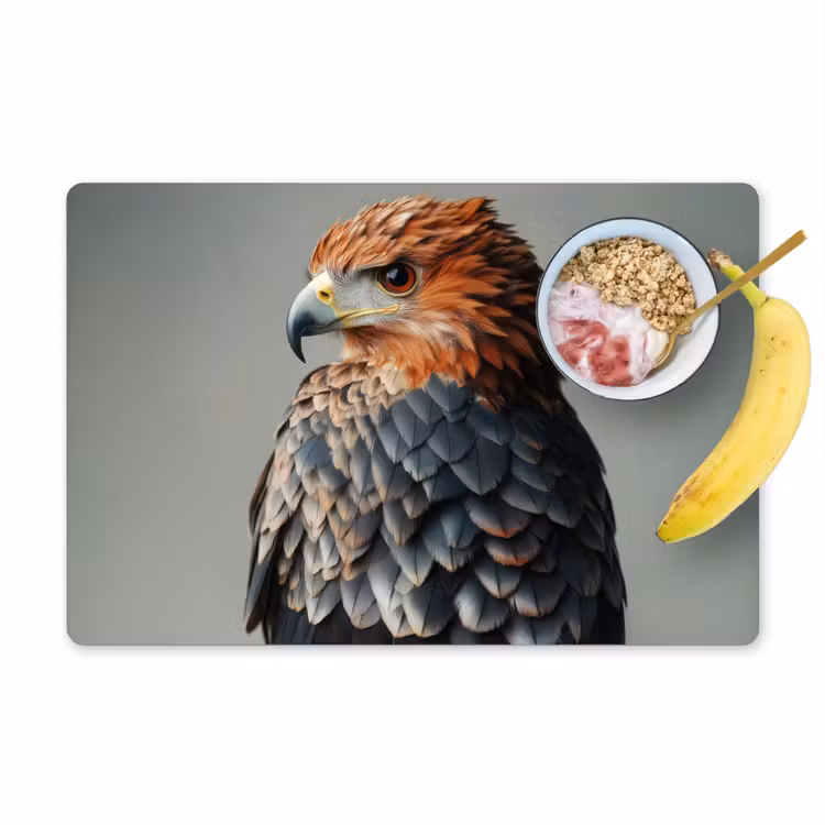 Vinilo para manteles individuales - Pájaro - Realista - Plumas - Marrón — 1