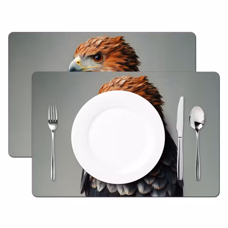 Vinilo para manteles individuales - Pájaro - Realista - Plumas - Marrón — 2