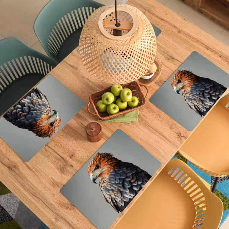 Vinilo para manteles individuales - Pájaro - Realista - Plumas - Marrón — 3