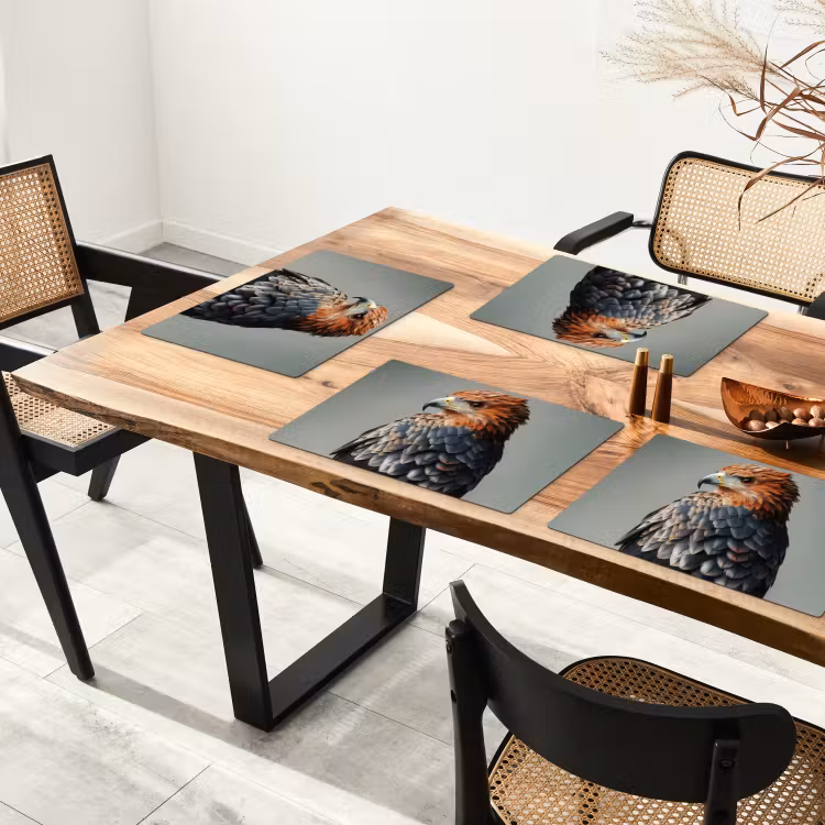 Vinilo para manteles individuales - Pájaro - Realista - Plumas - Marrón — 4