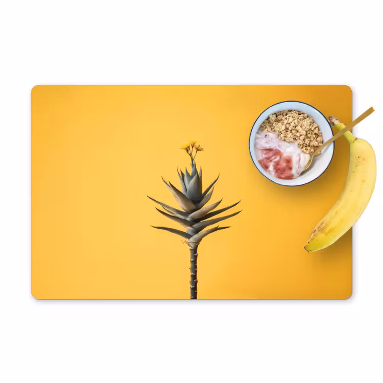 Vinilo para manteles individuales - Planta - Minimalista - Flor - Amarillo — 1