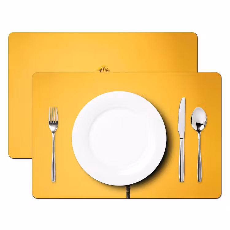 Vinilo para manteles individuales - Planta - Minimalista - Flor - Amarillo — 2