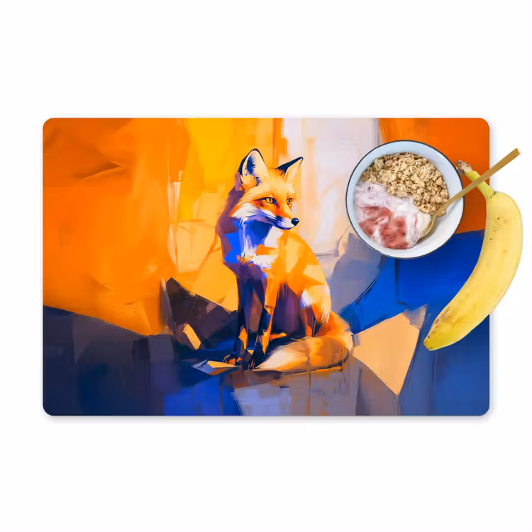 Vinilo para manteles individuales - Zorro - Naranja - Formas - Abstracto — 1