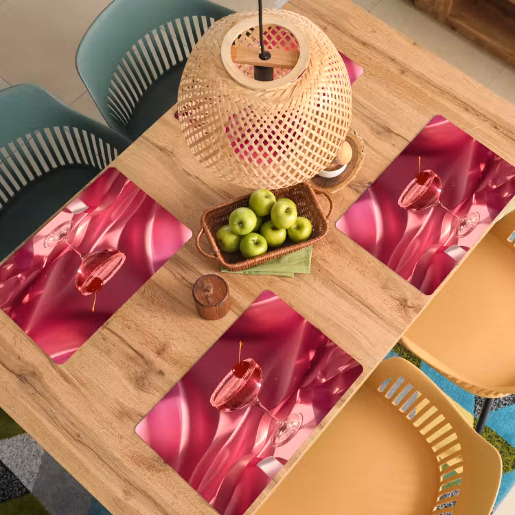 Vinilo para manteles individuales - Cóctel - Rosa - Luxe — 3