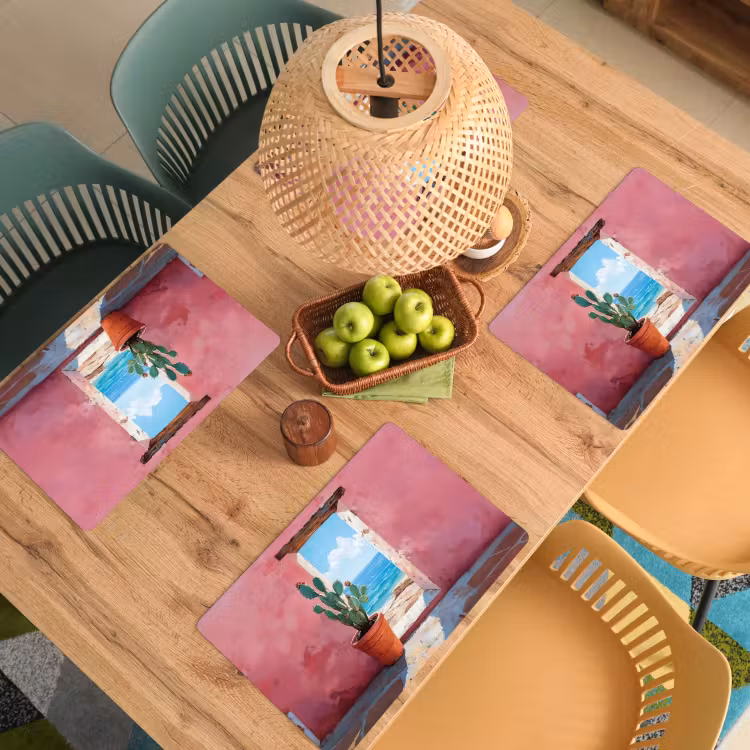 Vinilo para manteles individuales - Mar - Rosa - Cactus — 3