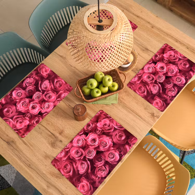 Vinilo para manteles individuales - Rosas - Rosa - Flor — 3