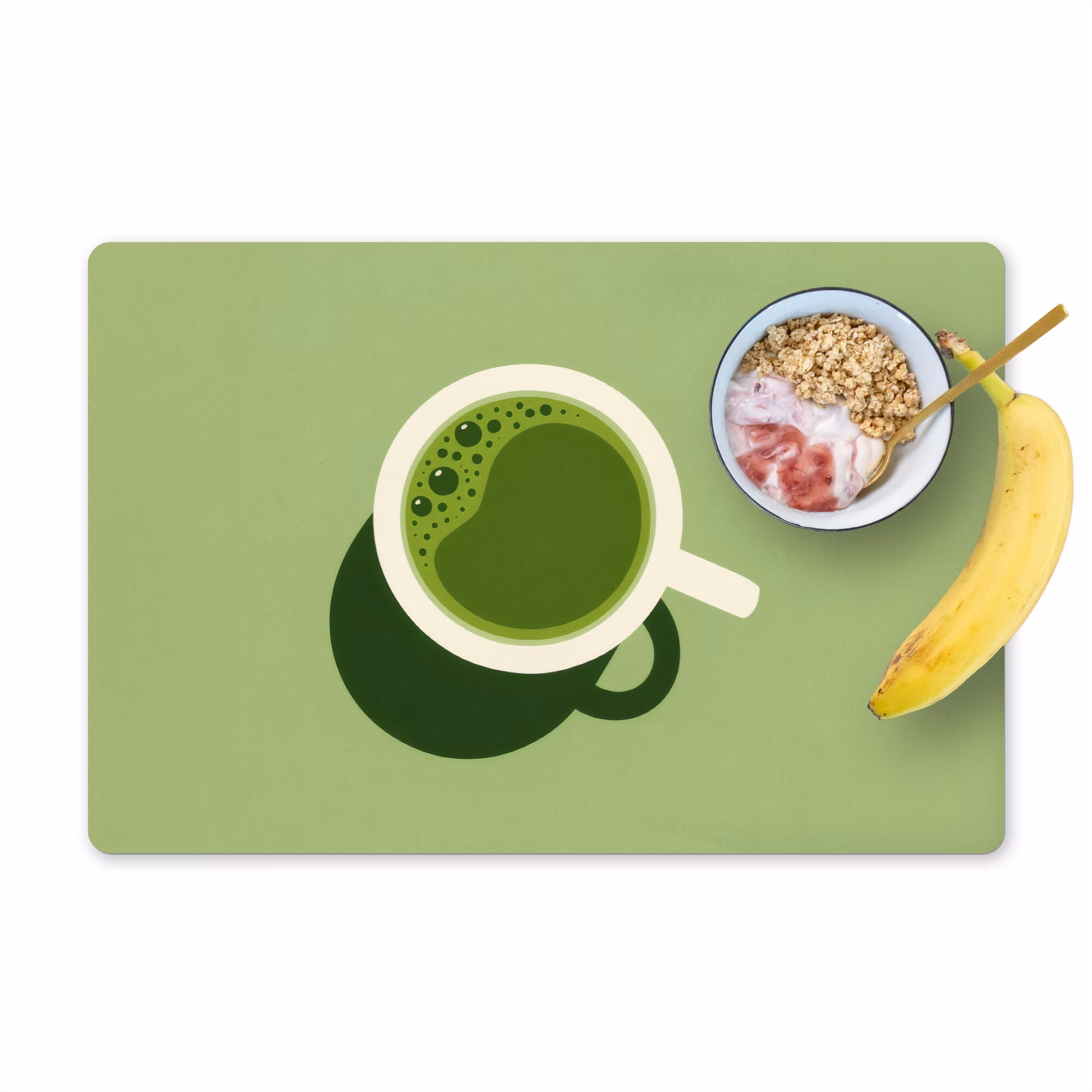 Salvamanteles - Minimalista - Vasos - Matcha -Verde — 1