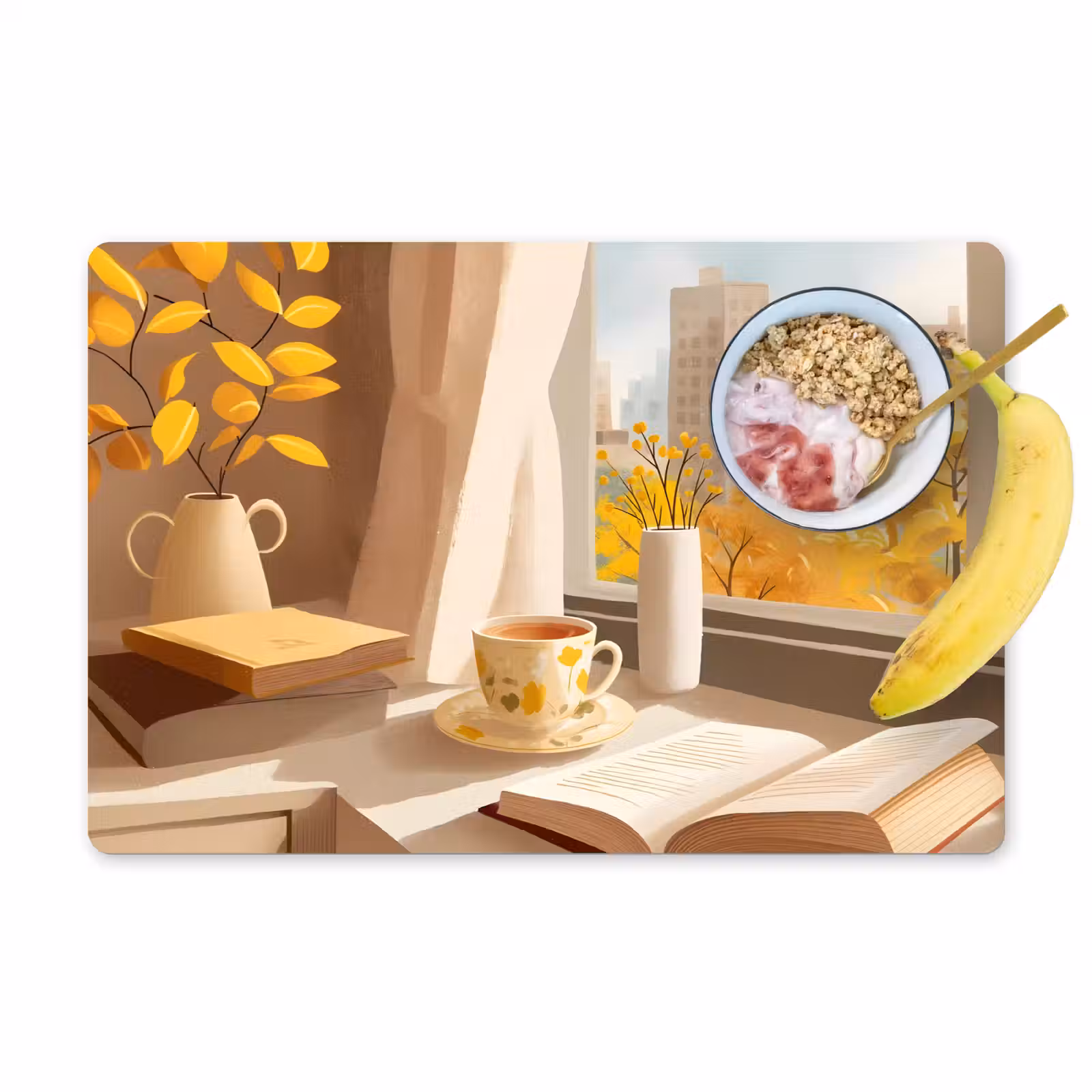 Salvamanteles - Té - Libro - Té - Otoño — 1