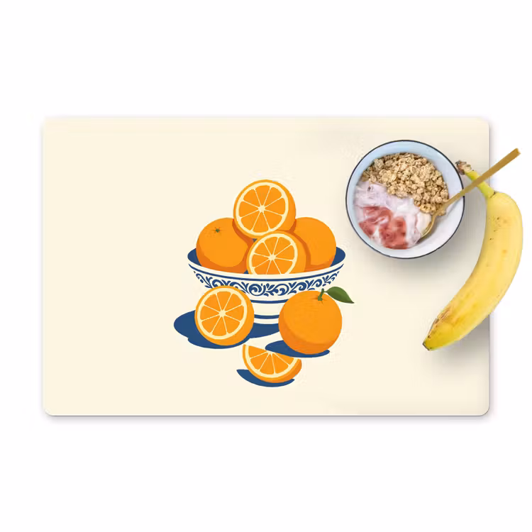 Salvamanteles - Bol - Minimalista - Naranja - Naranjas — 1