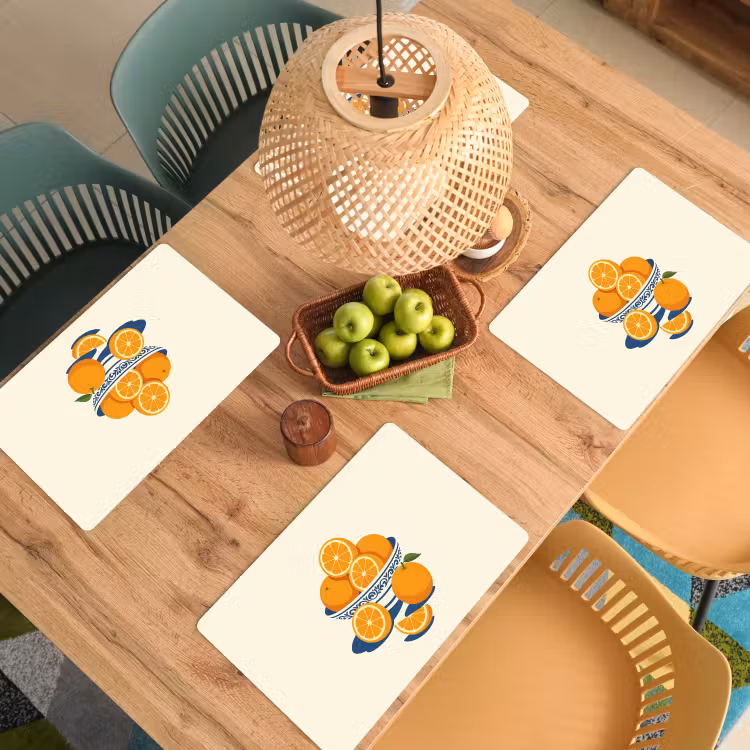 Salvamanteles - Bol - Minimalista - Naranja - Naranjas — 3