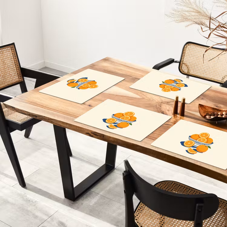 Salvamanteles - Bol - Minimalista - Naranja - Naranjas — 4
