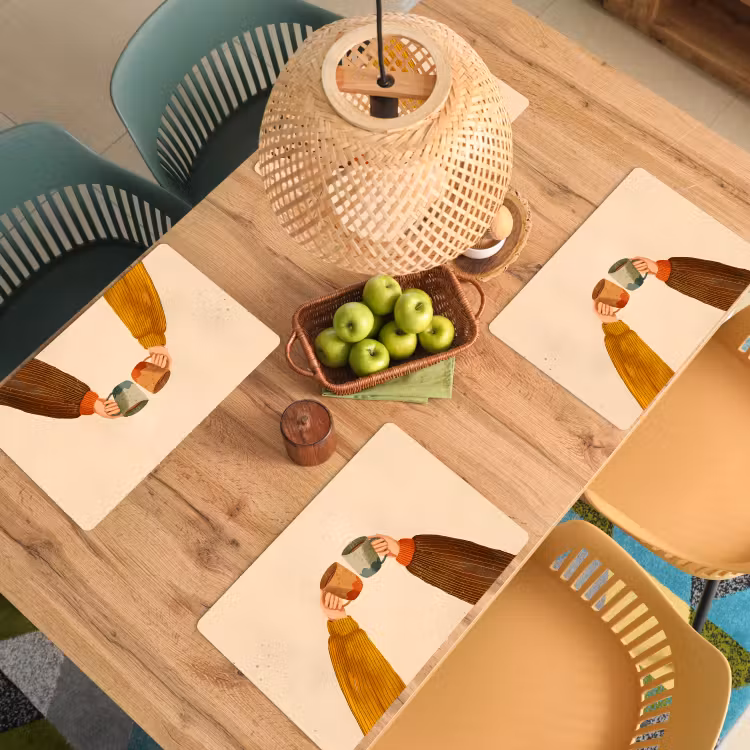 Salvamanteles - Ilustración - Tazas - Cheers - Marrón — 3