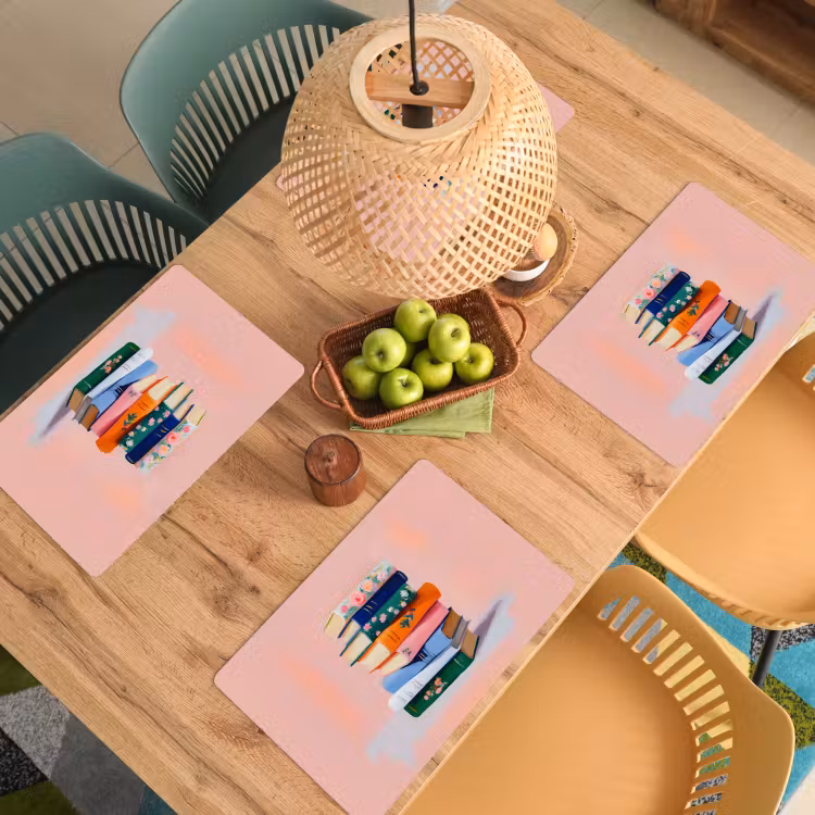 Salvamanteles - Libros - Pila - Colorido — 3