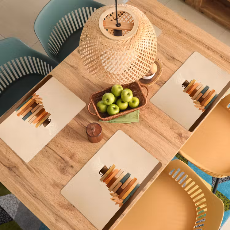 Salvamanteles - Libros - Torre - Café - Beige — 3