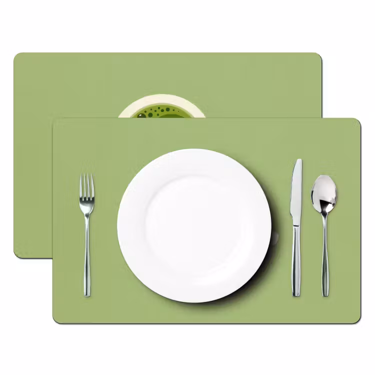 Salvamanteles - Minimalista - Vasos - Matcha -Verde — 2
