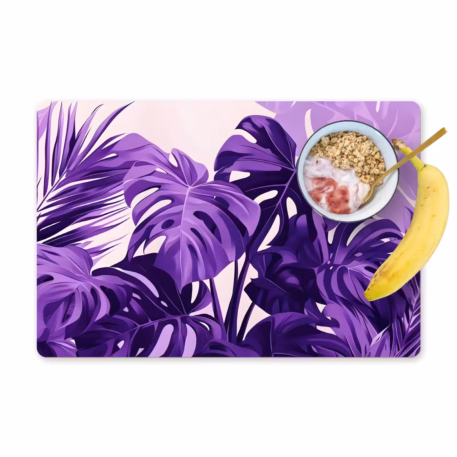 Vinilo para manteles individuales - Hojas - Violeta - Tropical - Abstracto — 1