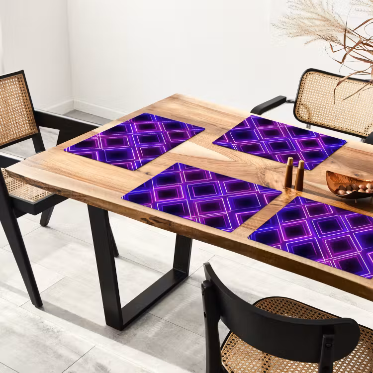 Salvamanteles - Diamantes - Neón - Morado — 4