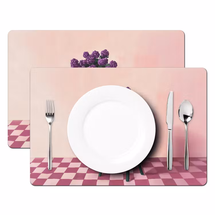 Vinilo para manteles individuales - Silla - Jarrón - Flores - Bloqueado — 2