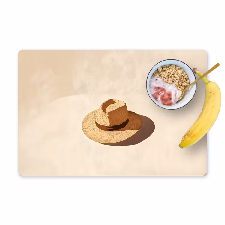 Salvamanteles - Sombrero - Minimalista - Sombra - Beige — 1