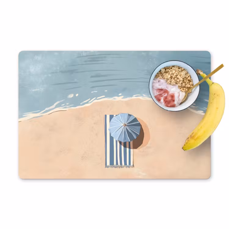 Salvamanteles - Toalla de playa - Rayas - Sombrilla - Playa — 1