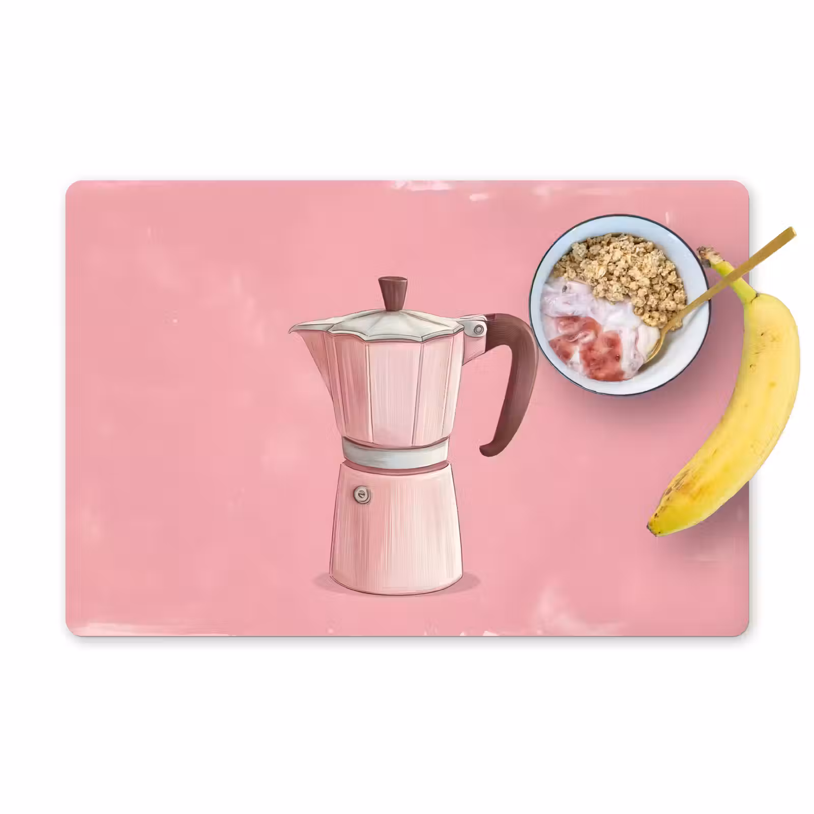 Vinilo para manteles individuales - Rosa - Taza - Ilustración - Café — 1