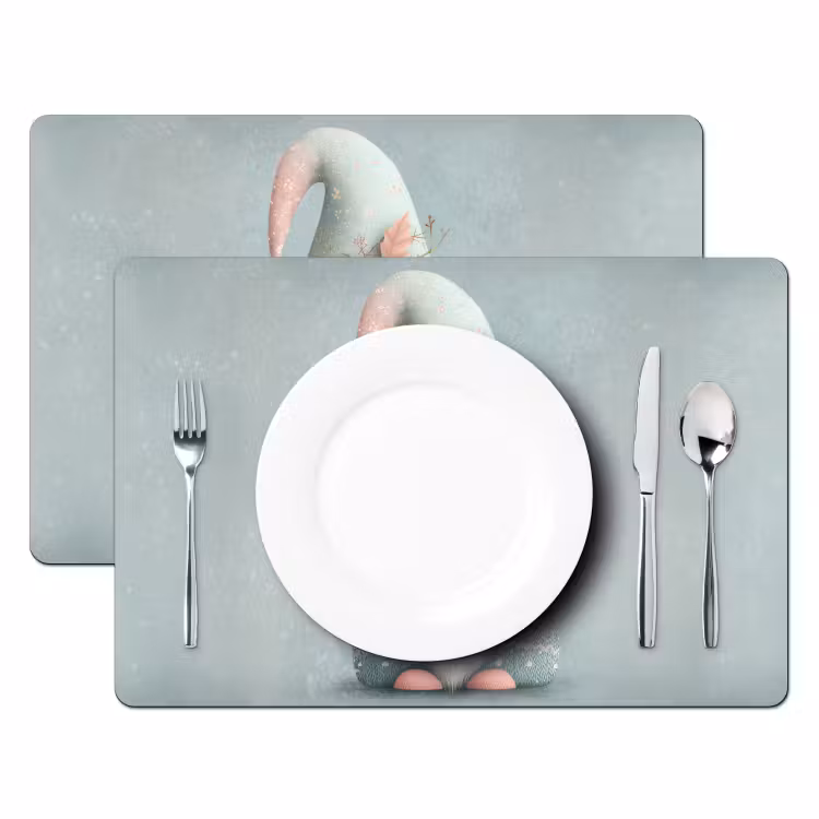 Vinilo para manteles individuales - Gnomo de Navidad - Regalo - Verde — 2