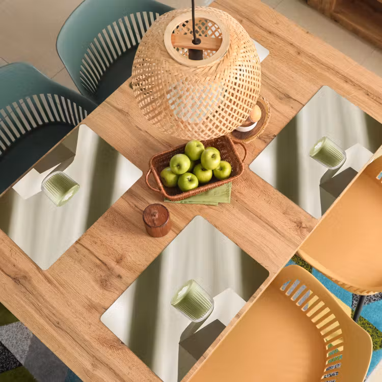 Vinilo para manteles individuales - Matcha - Vidrio - Verde - Minimalista — 3