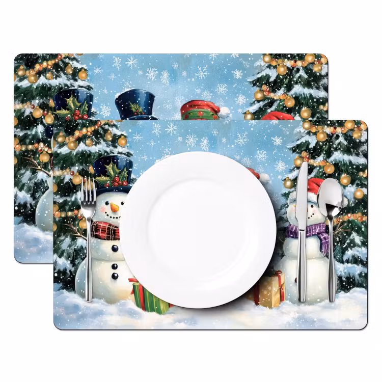 Vinilo para manteles individuales - Alegre - Nevado - Colorido — 2
