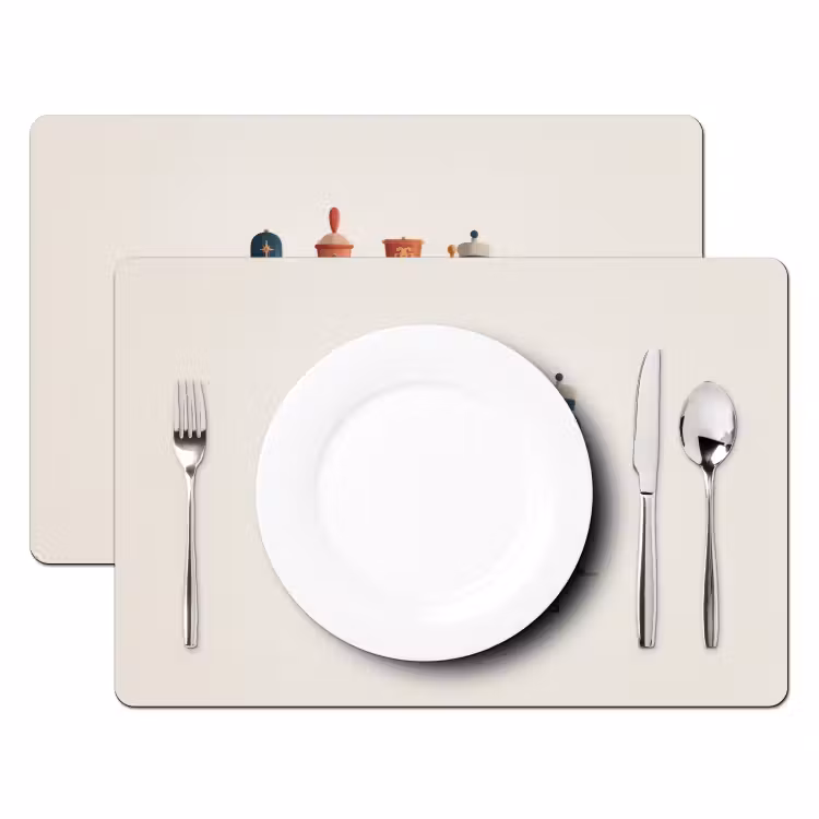 Salvamantel – 6 piezas - Cascanueces - Minimalista - Navidad - Beige — 2