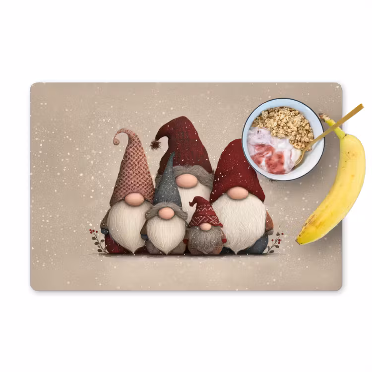 Salvamantel – 6 piezas - Gnomos - Navidad - Nieve - Sombreros puntiagudos — 1