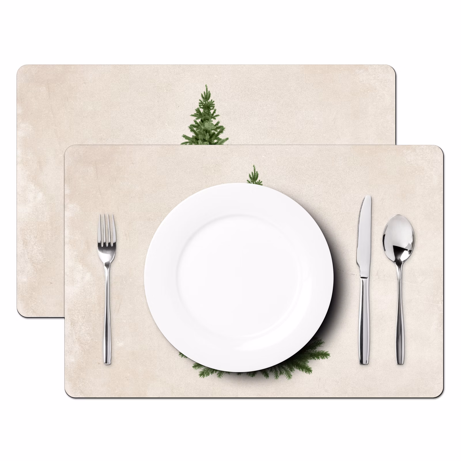 Vinilo para manteles individuales - Árbol de Navidad - Verde - Navidad - Vacaciones — 1