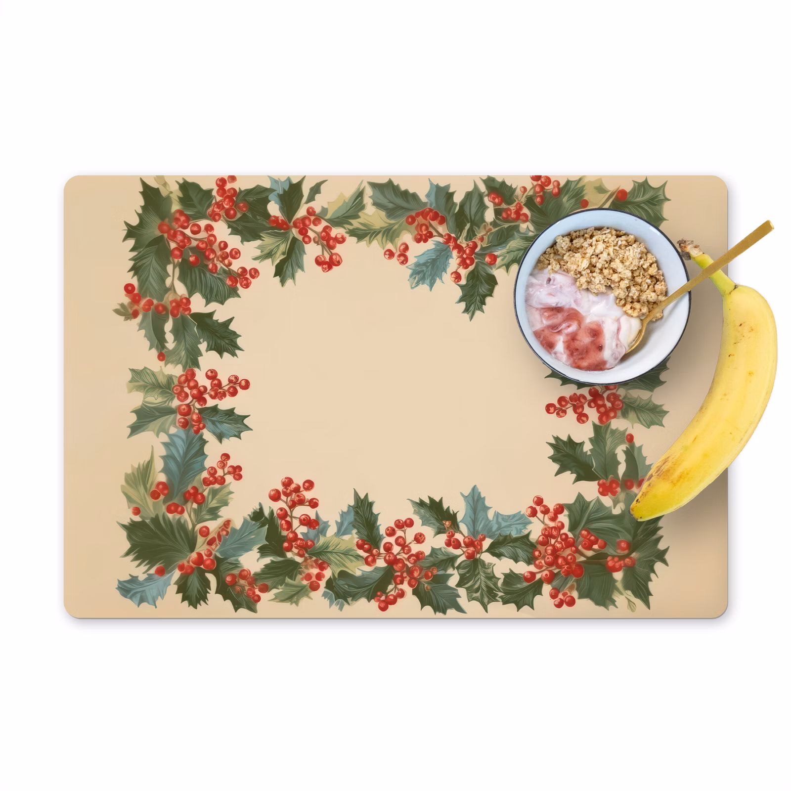 Vinilo para manteles individuales - Hulstrand - Bayas - Beige — 1