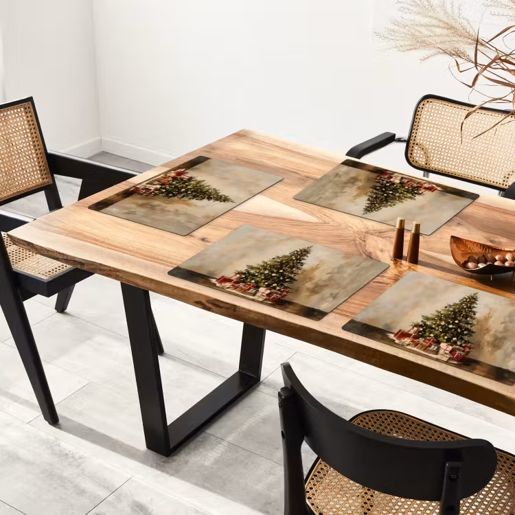 Vinilo para manteles individuales - Árbol de Navidad - Decorado - Colorido — 4