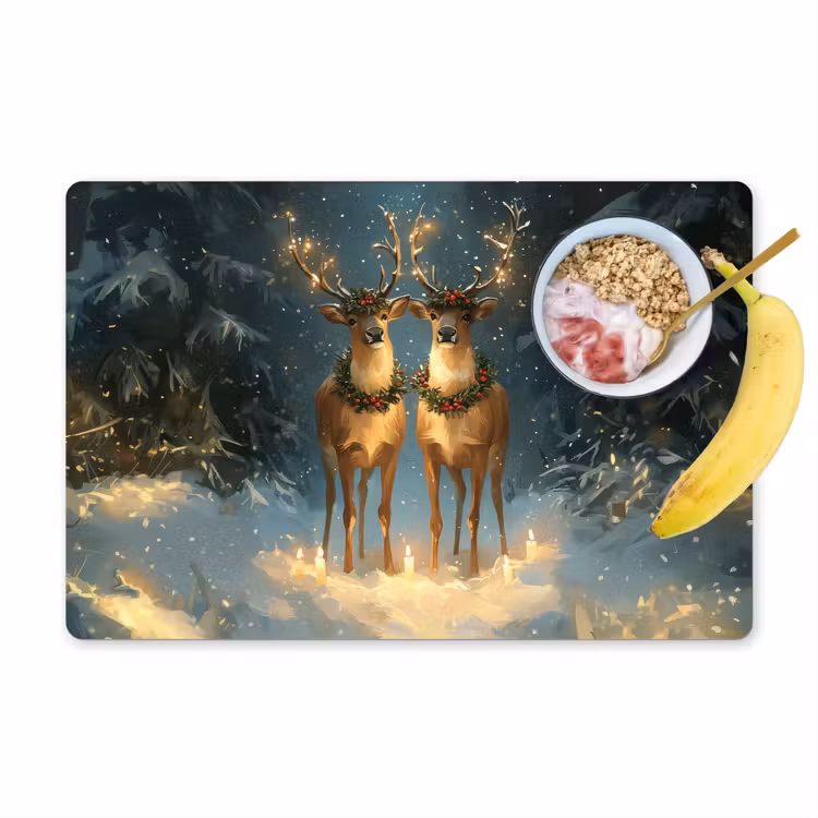 Vinilo para manteles individuales - Pine Fairy Tale - Reno - Noche — 1
