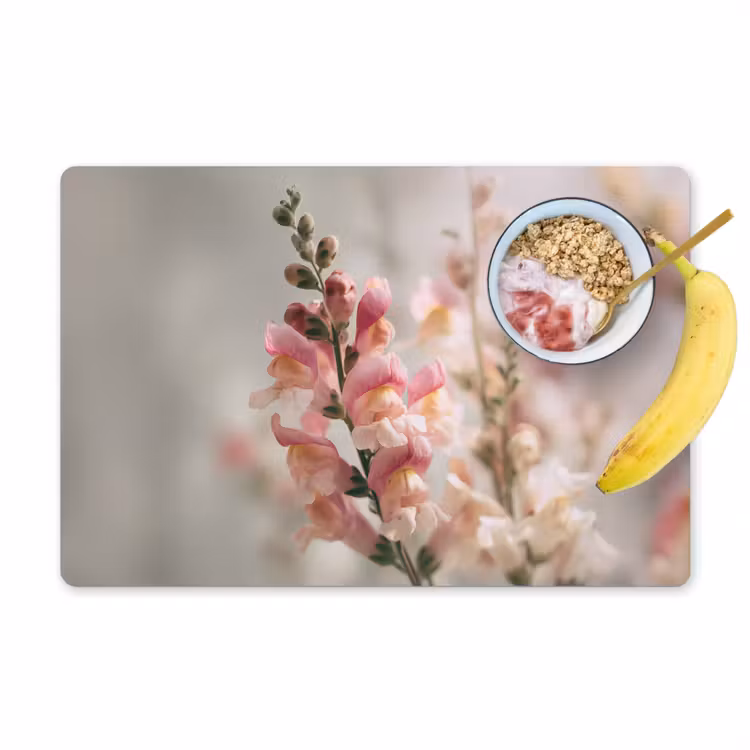 Vinilo para manteles individuales - Flor - Boca de dragón - Rosa - Tallo — 1