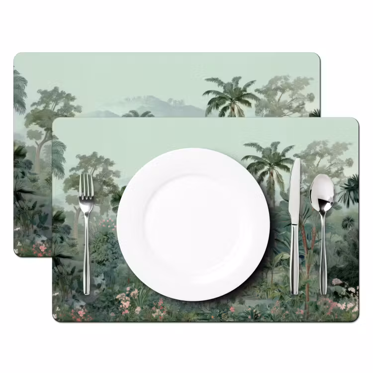 Vinilo para manteles individuales - Jardín tropical - Cúpula - Flores — 2