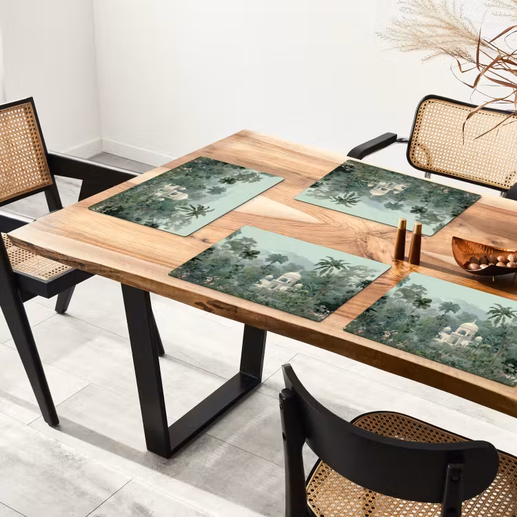 Vinilo para manteles individuales - Jardín tropical - Cúpula - Flores — 4