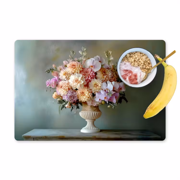 Vinilo para manteles individuales - Orquídea - Ramo - Jarrón - Flores — 1