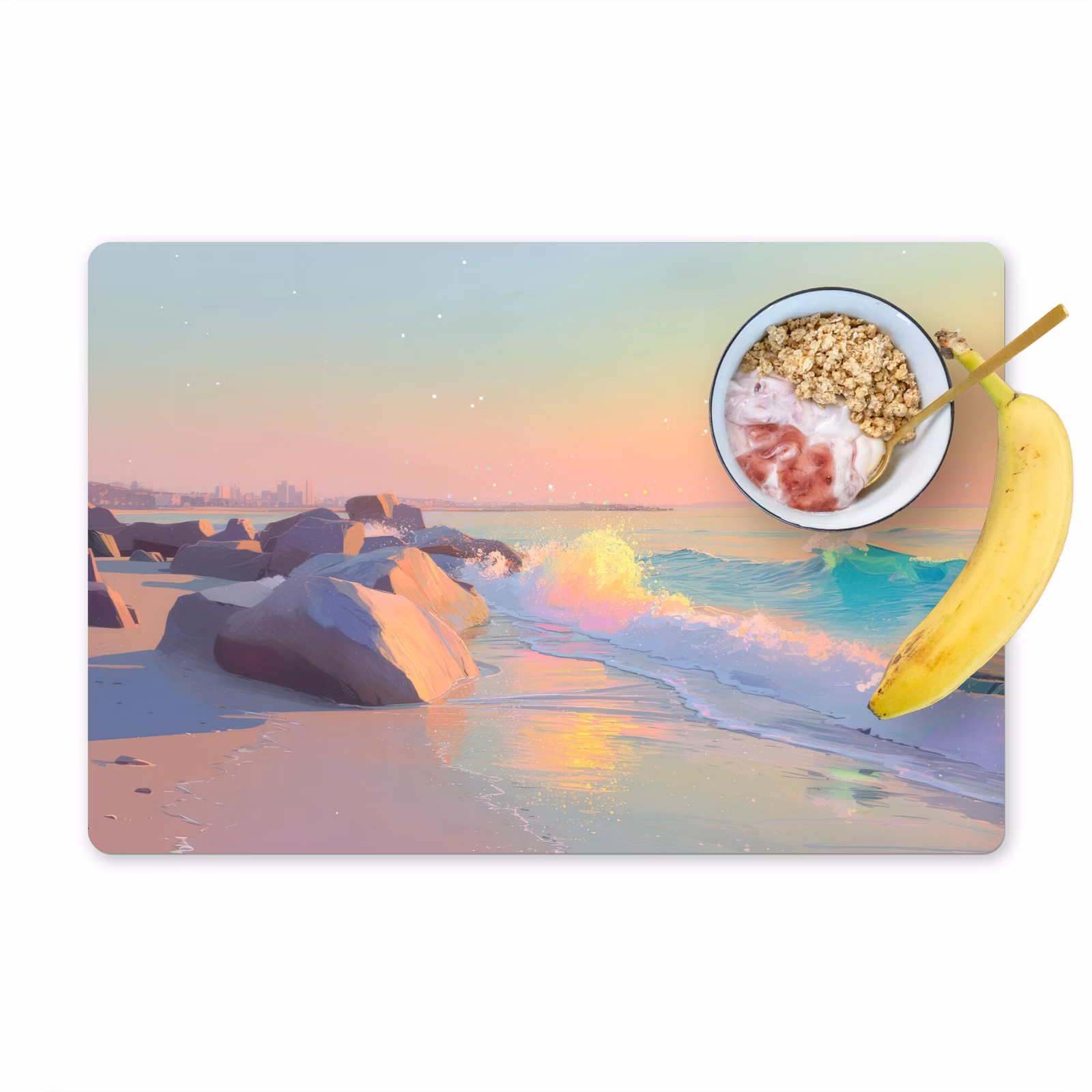 Vinilo para manteles individuales - Luz de verano - Playa - Acentos chispeantes — 1