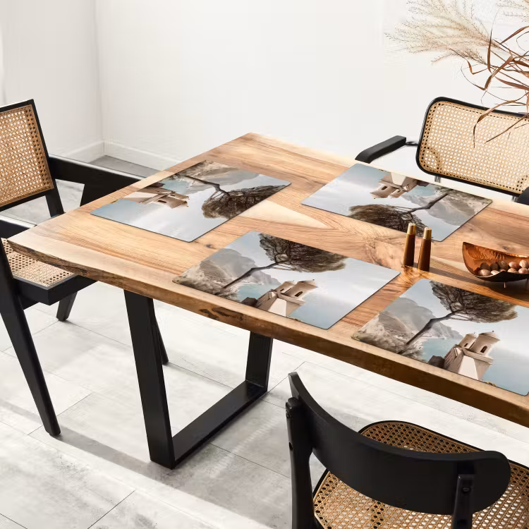 Vinilo para manteles individuales - Costa - Acantilado - Árbol - Edificio — 4