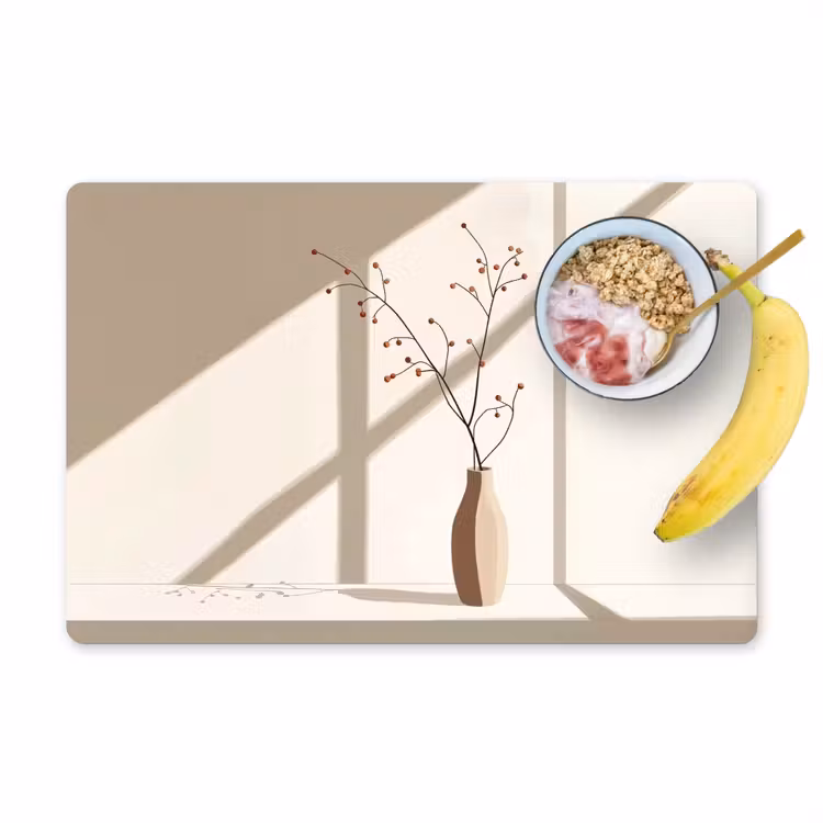 Vinilo para manteles individuales - Jarrón - Ramas - Bayas - Minimalista — 1