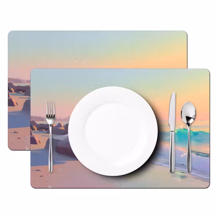 Vinilo para manteles individuales - Luz de verano - Playa - Acentos chispeantes — 2