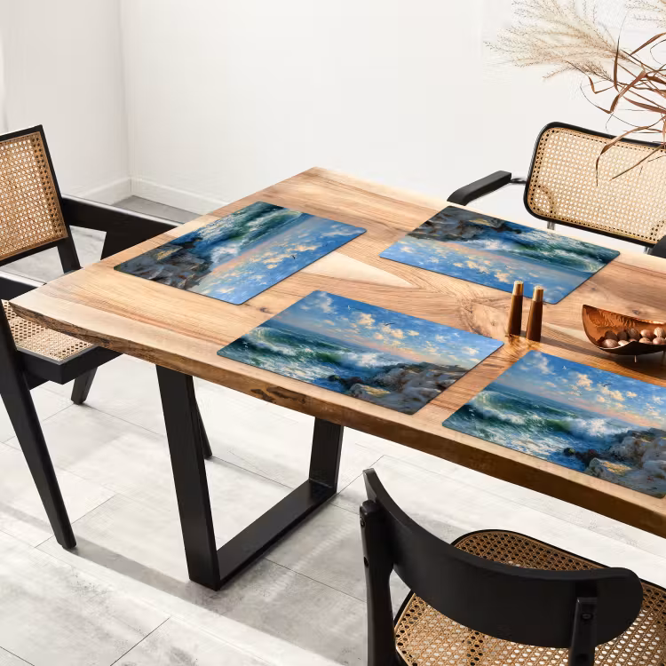 Vinilo para manteles individuales - Mar - Olas - Rocas - Gaviotas — 4