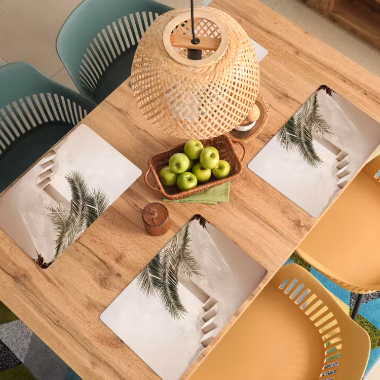 Vinilo para manteles individuales - Palmera - Sombra - Escalera - Beige — 3