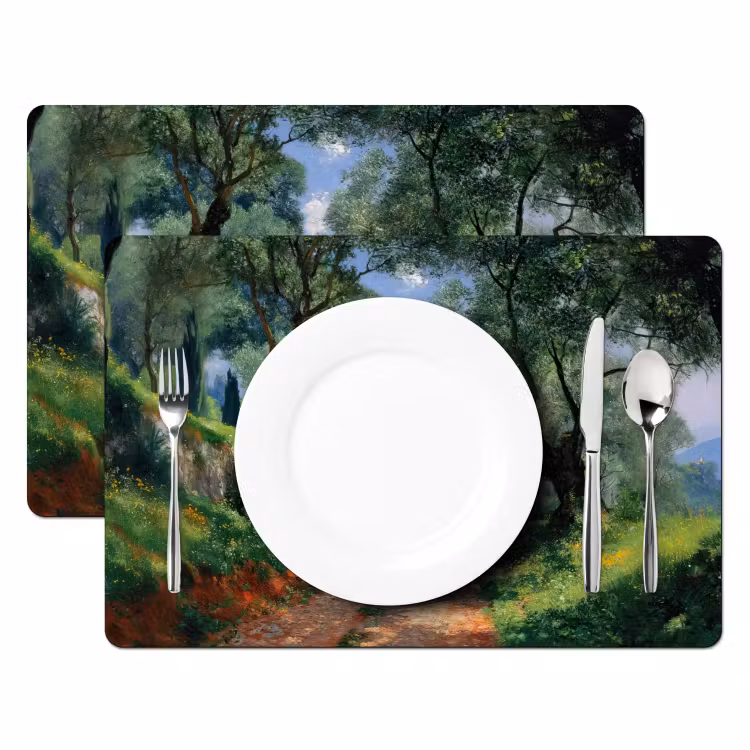Vinilo para manteles individuales - Sendero - Árboles - Sombra - — 2