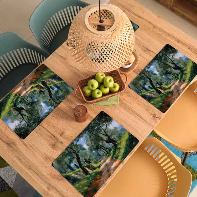 Vinilo para manteles individuales - Sendero - Árboles - Sombra - — 3