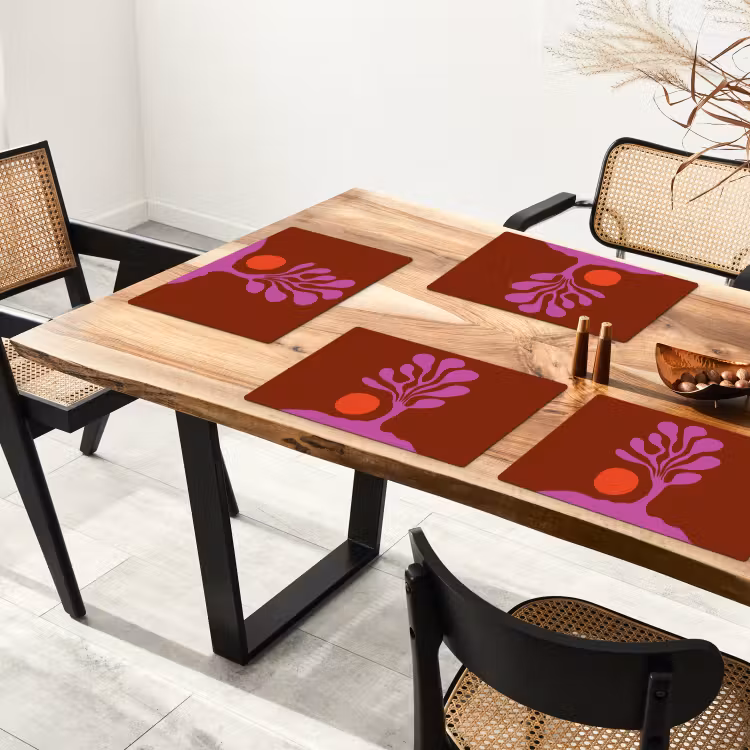 Vinilo para manteles individuales - Árbol - Violeta - Círculo - Fluir — 4