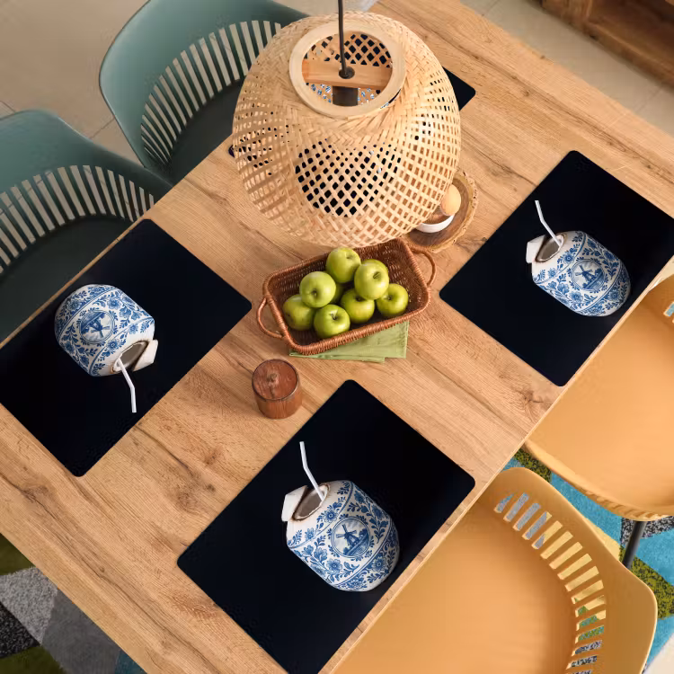 Vinilo para manteles individuales - Coco - Comida - Azul de Delft - Bebida — 3